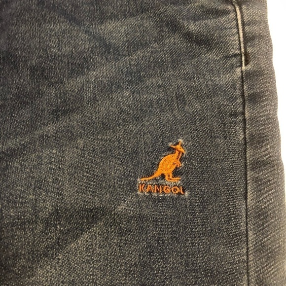 KANGOL Stretch Knit Denim Skinny Fit Jeans w/ logo - Picture 6 of 10